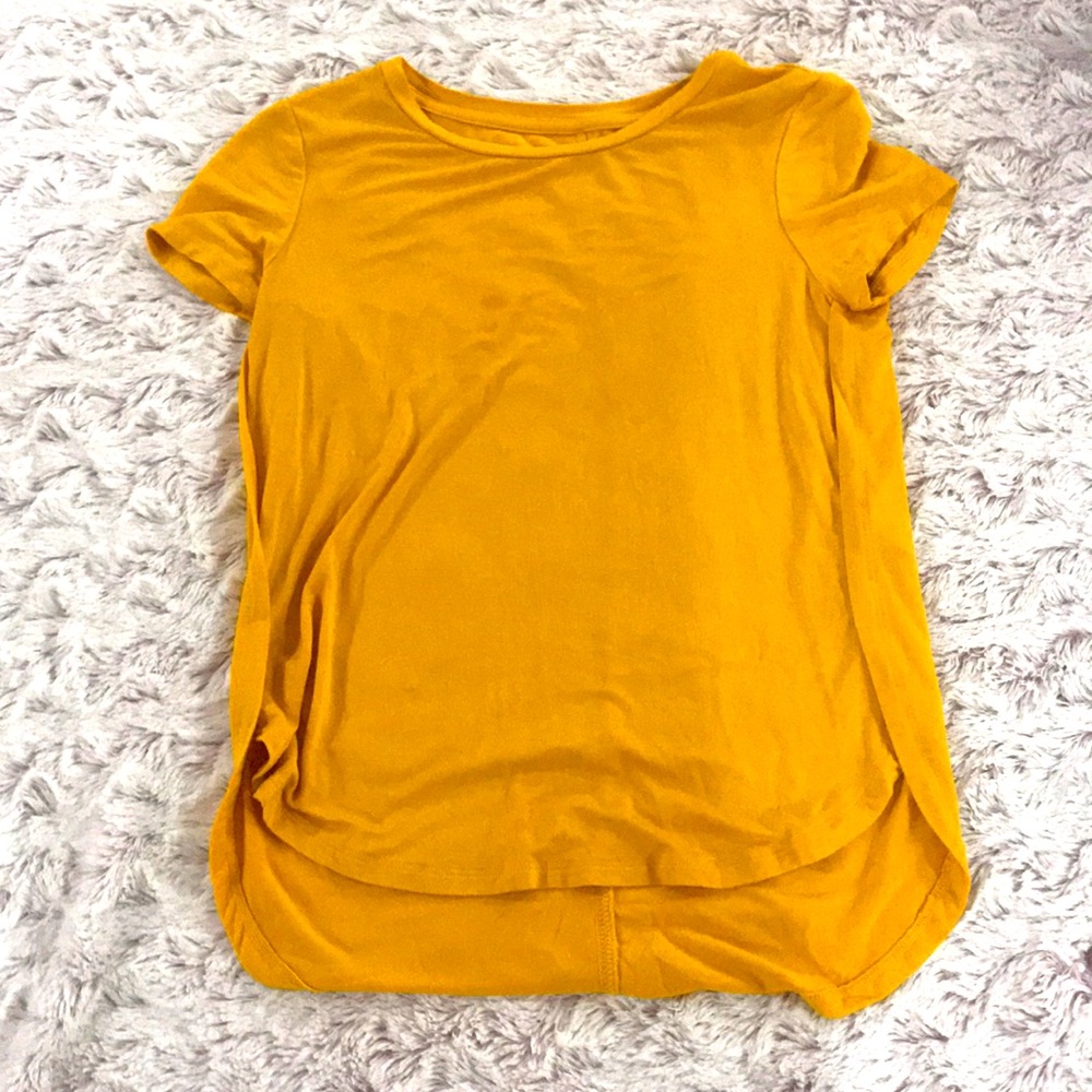 Solid Yellow Silk Shirt